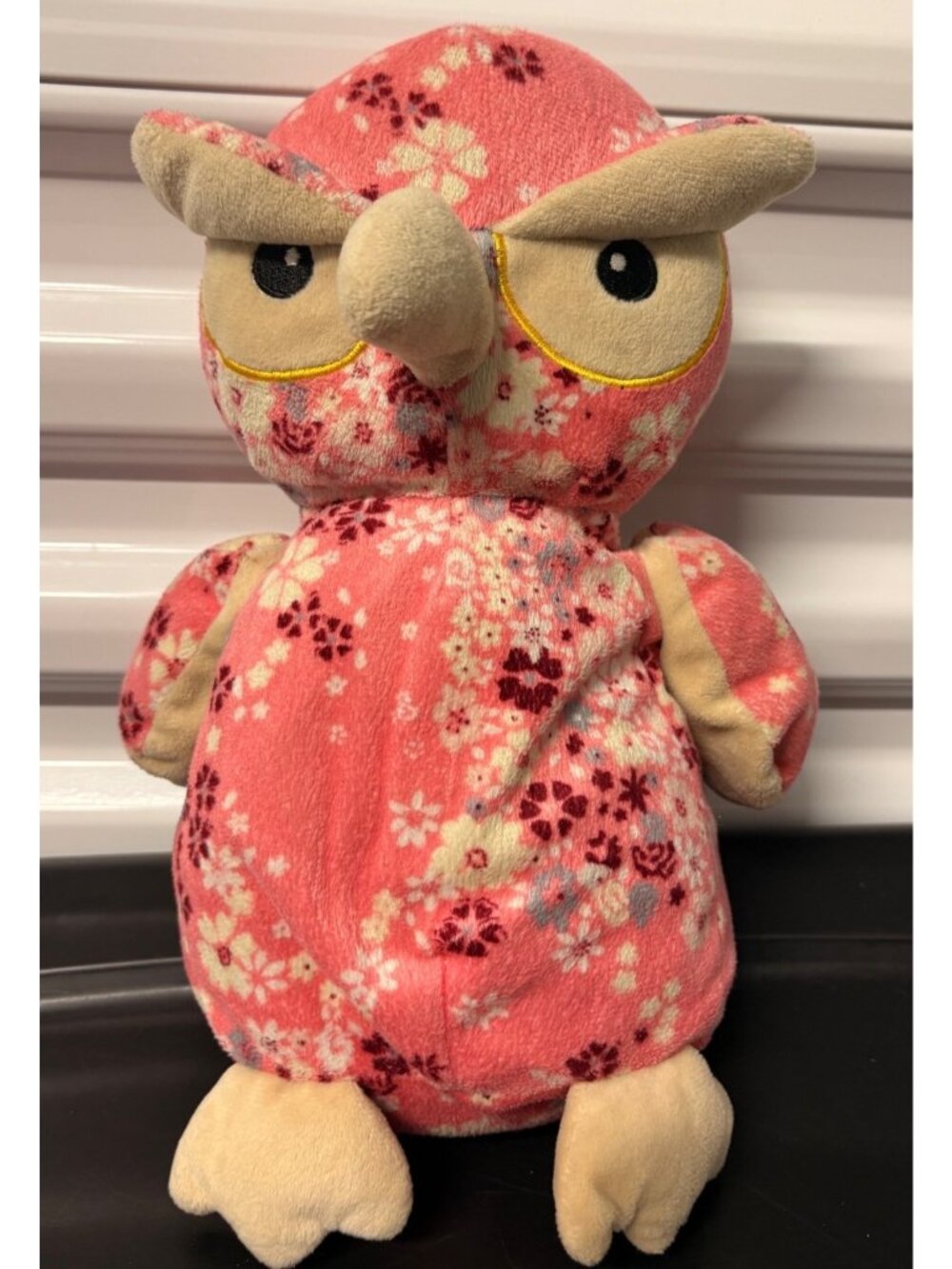 Floral Pink Plush Owl Toy By A&A Global Industries 2018 Soft Stuffed Animal